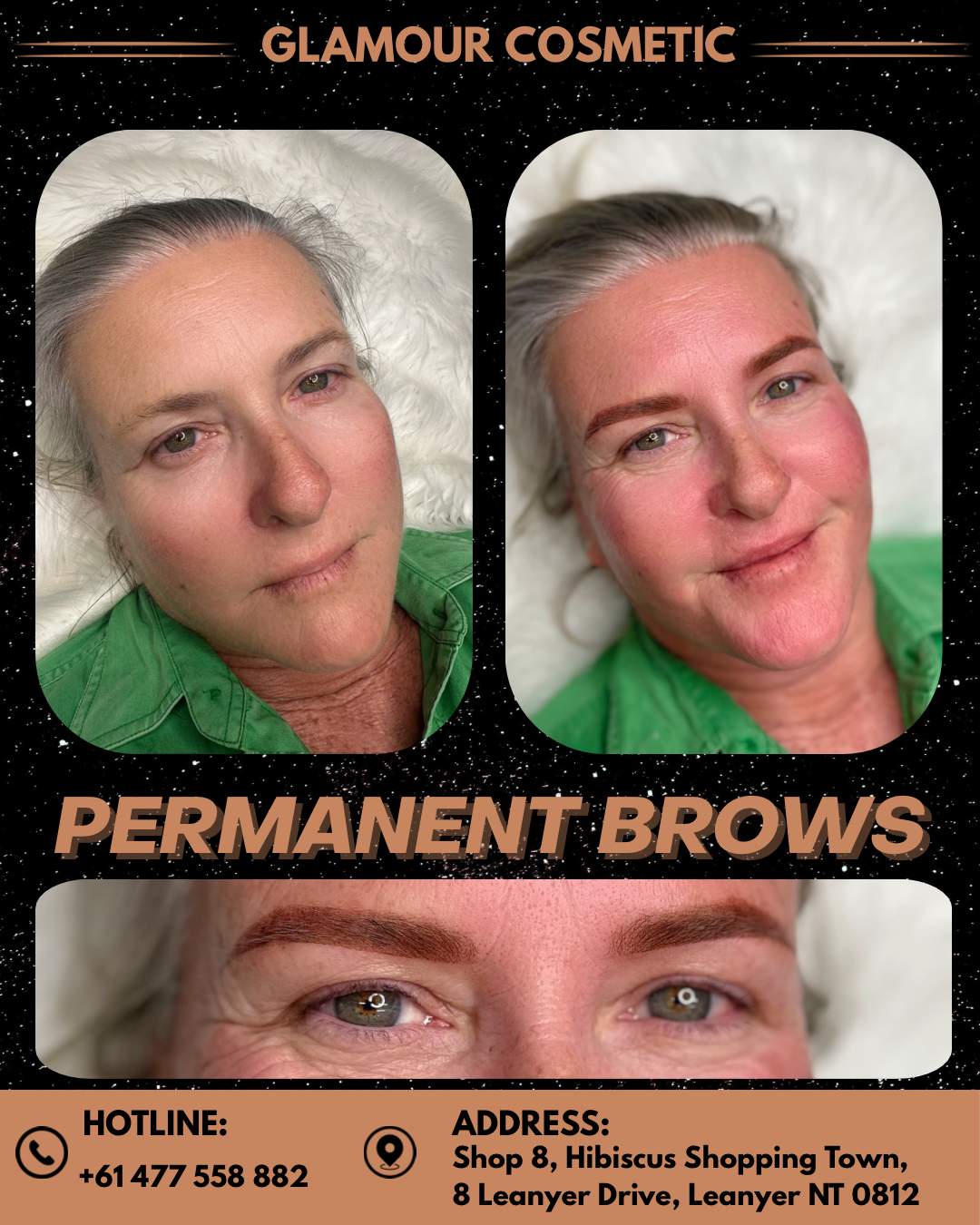 Permanent Brows Before and After Transformation