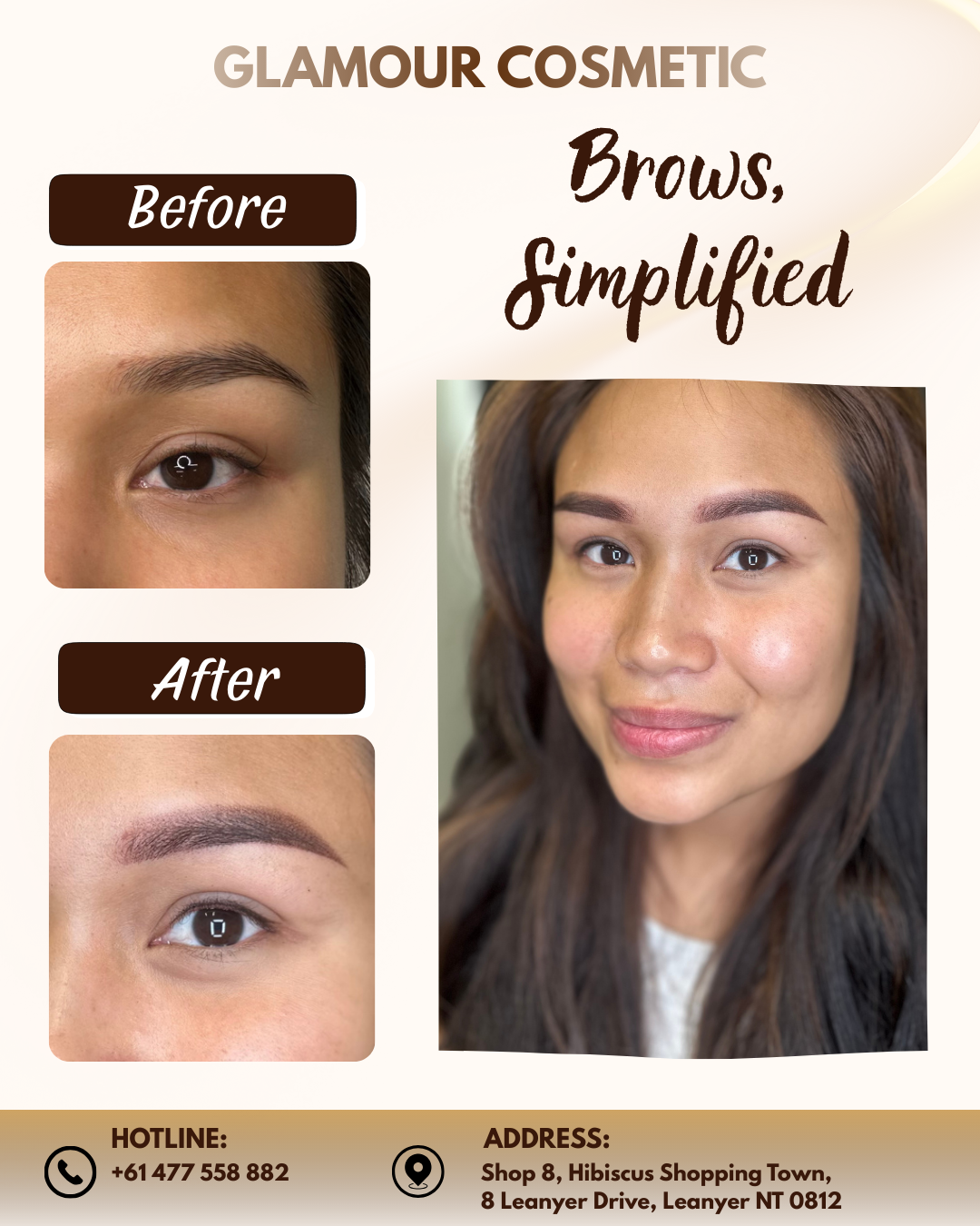 Brows Simplified - Before and After